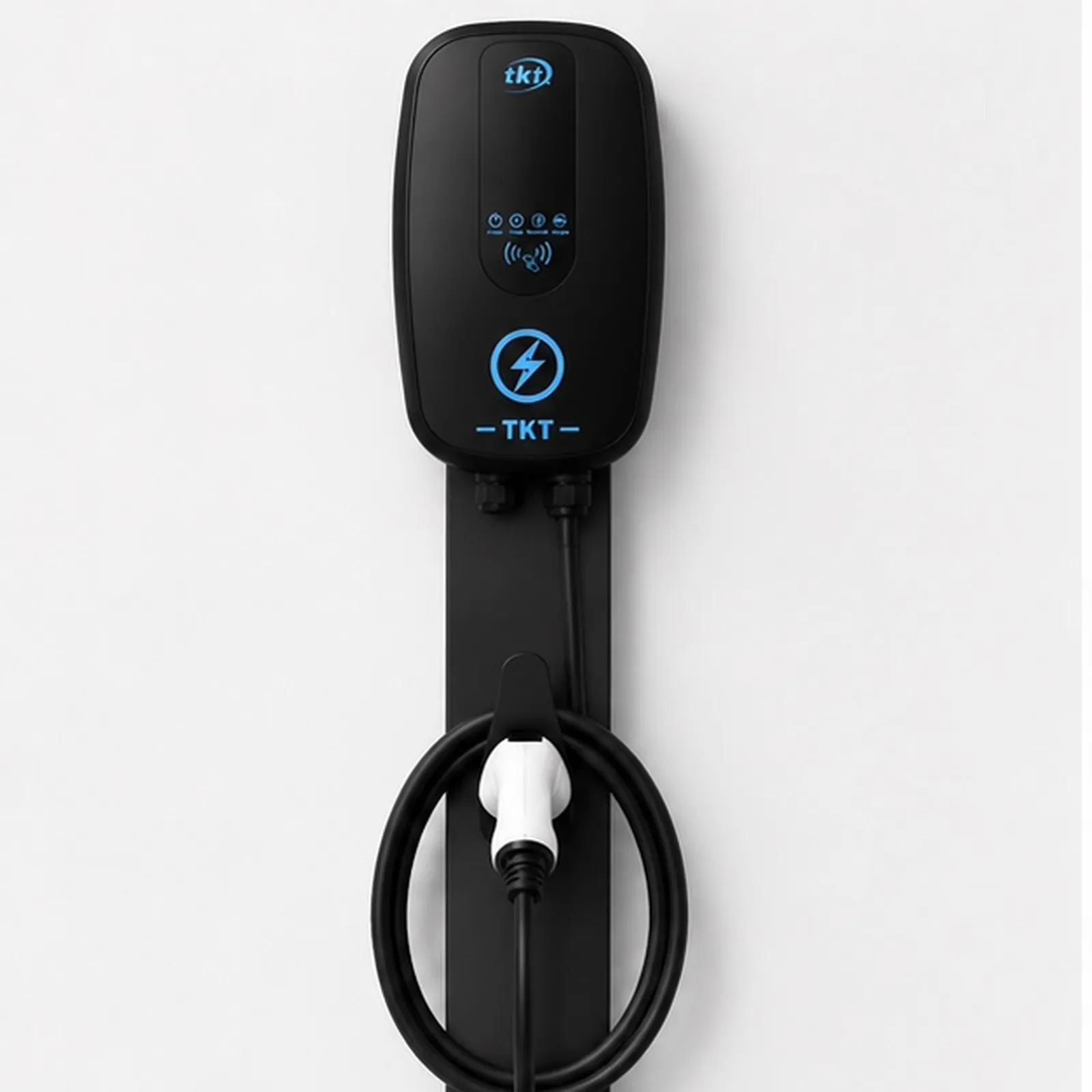 Carregador Comercial 22kW com Pedestal · Preto
