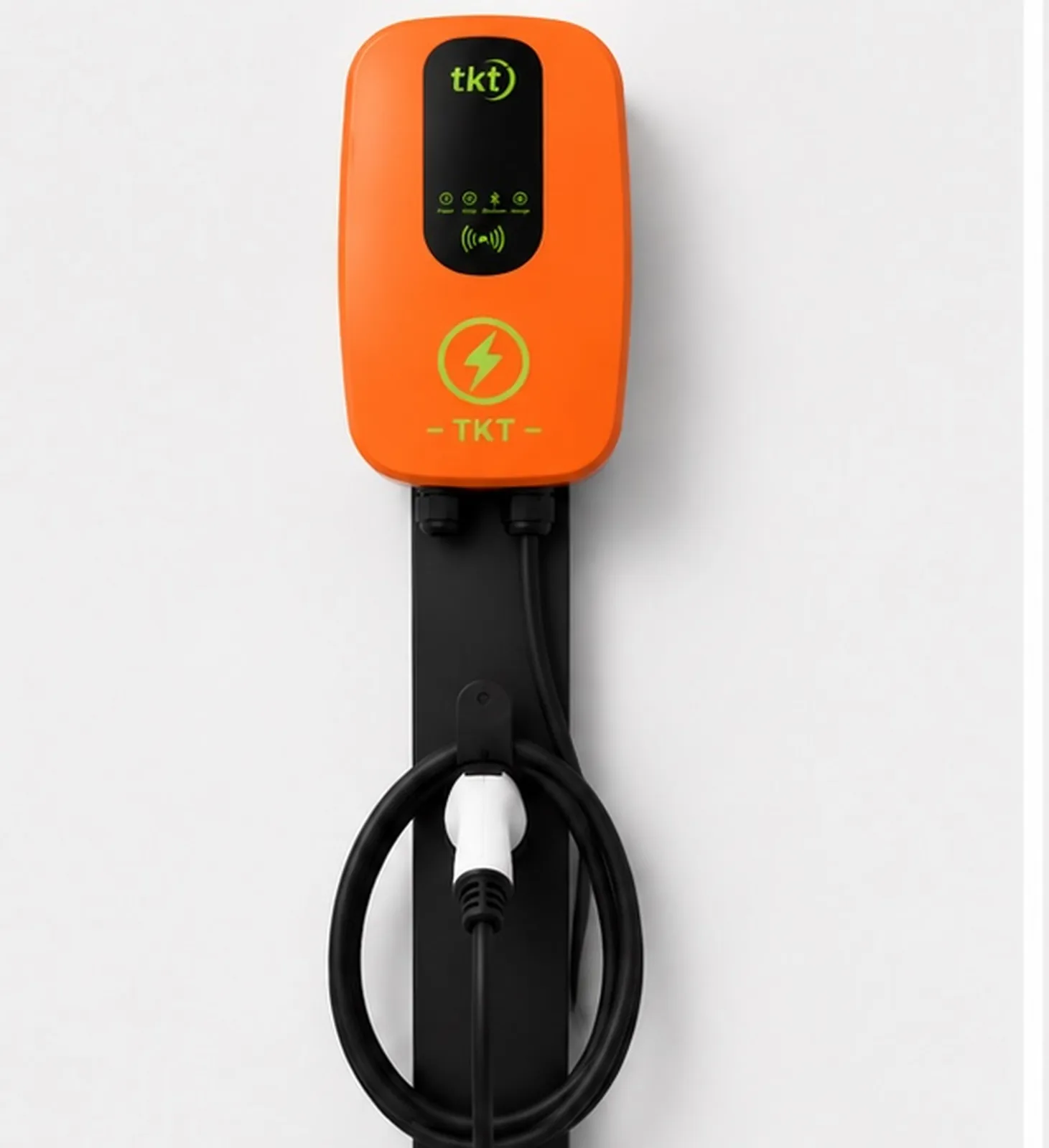 Carregador Comercial 22kW com Pedestal · Laranja